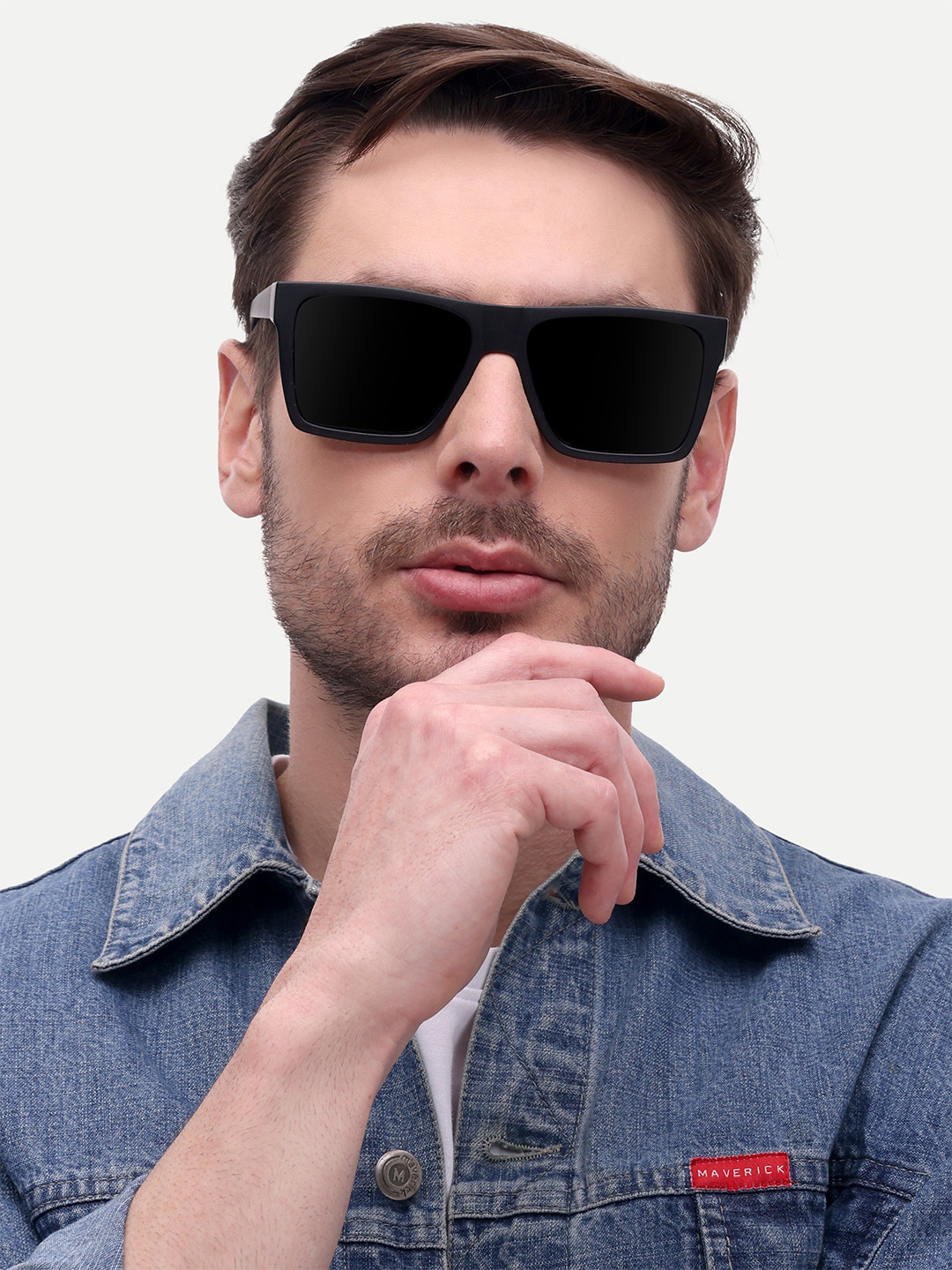 HAMILTANO WINSTON UV Protected Wayfarer Men Black Sunglasses
