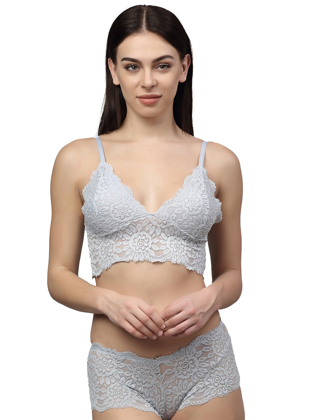Samvar Women Grey Lingerie Set