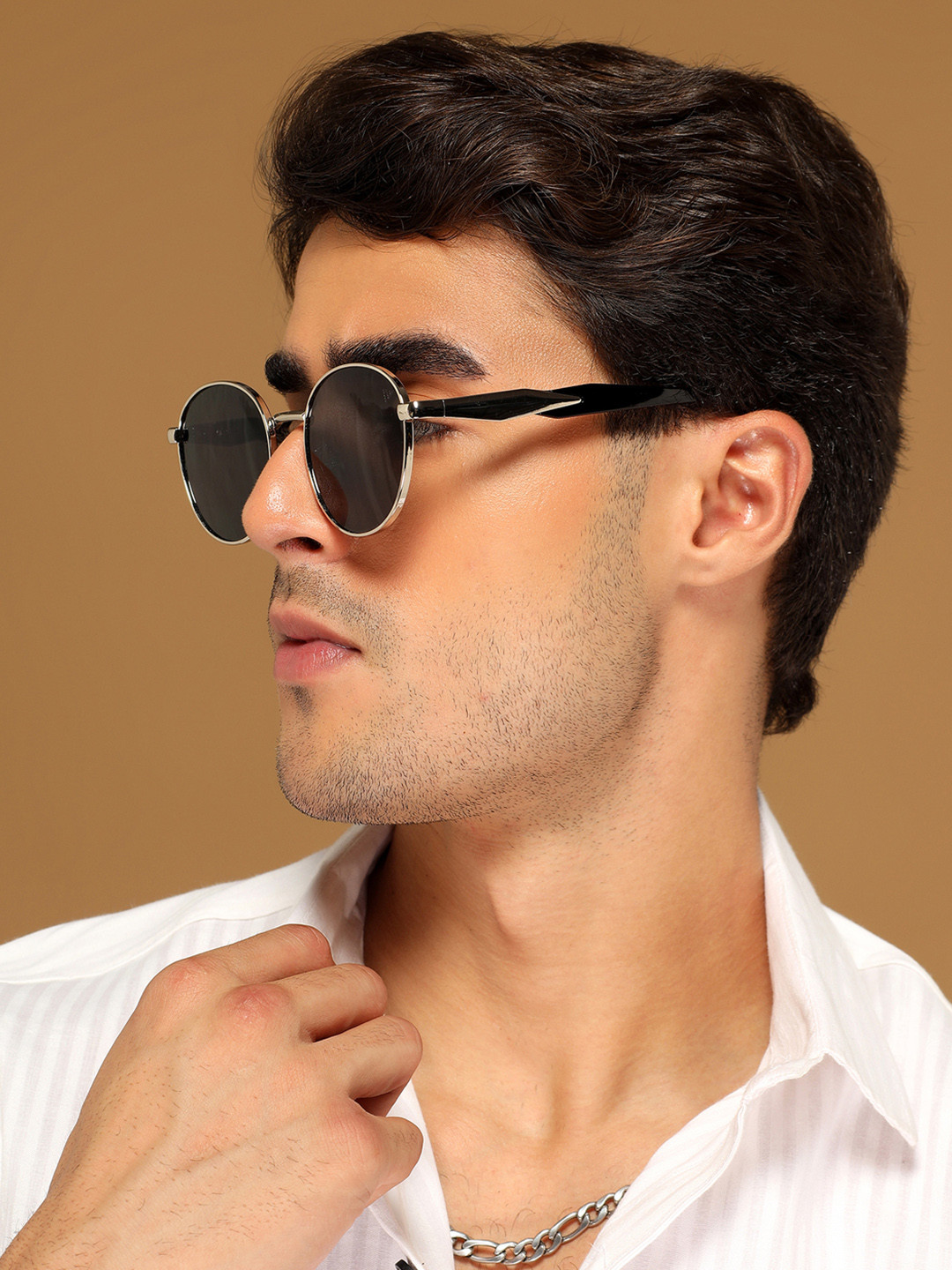 Voyage Unisex Voyage Round with UV Protected Sunglasses 8008MG7142