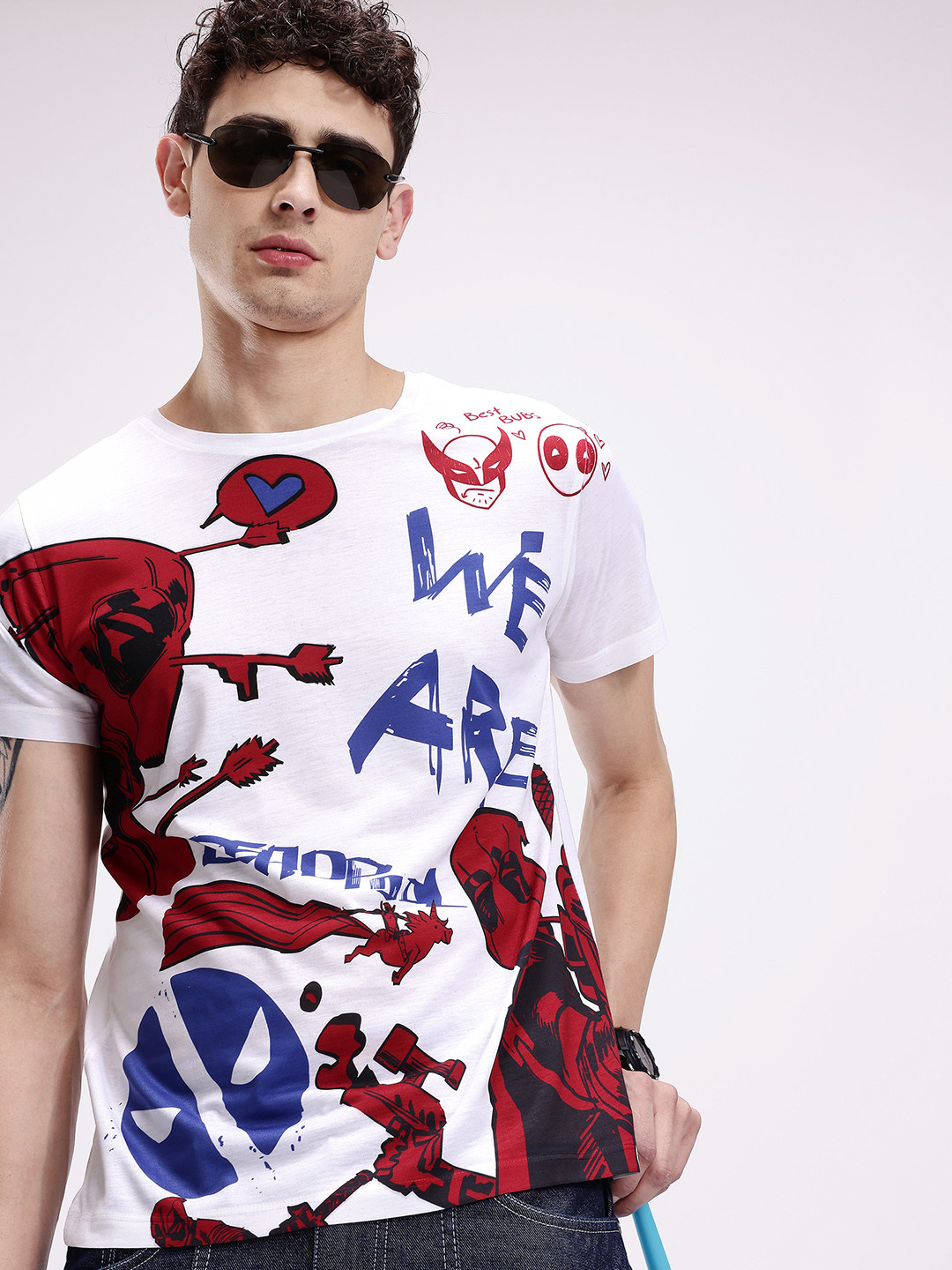 Kook N Keech Marvel Men Deadpool Printed T-shirt
