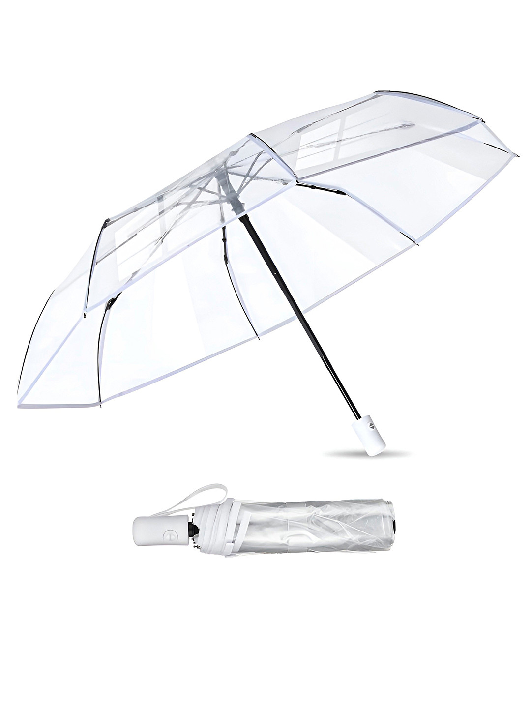 CONTACTS Transparent Windproof Travel Umbrella