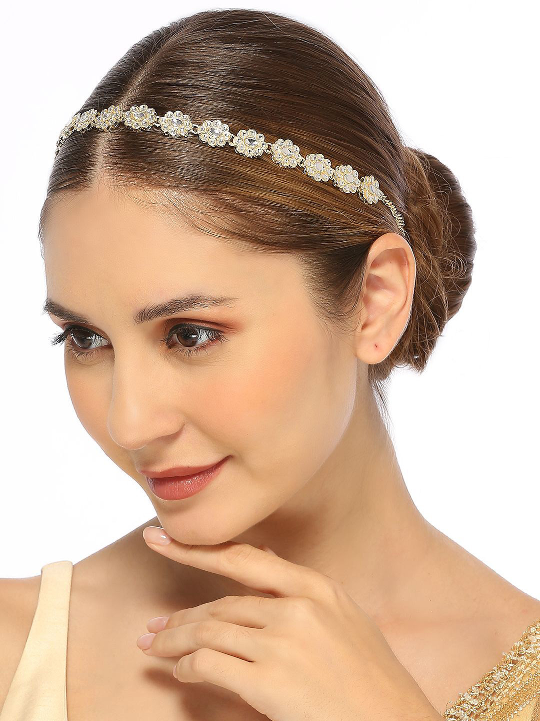 fabula Kundan Studded Head Chain