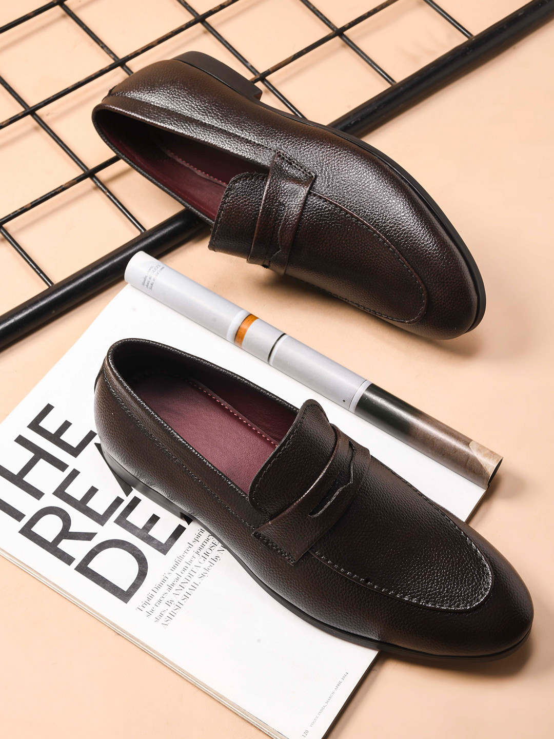 WAVE WALKER Men Round Toe Slip-On Loafers