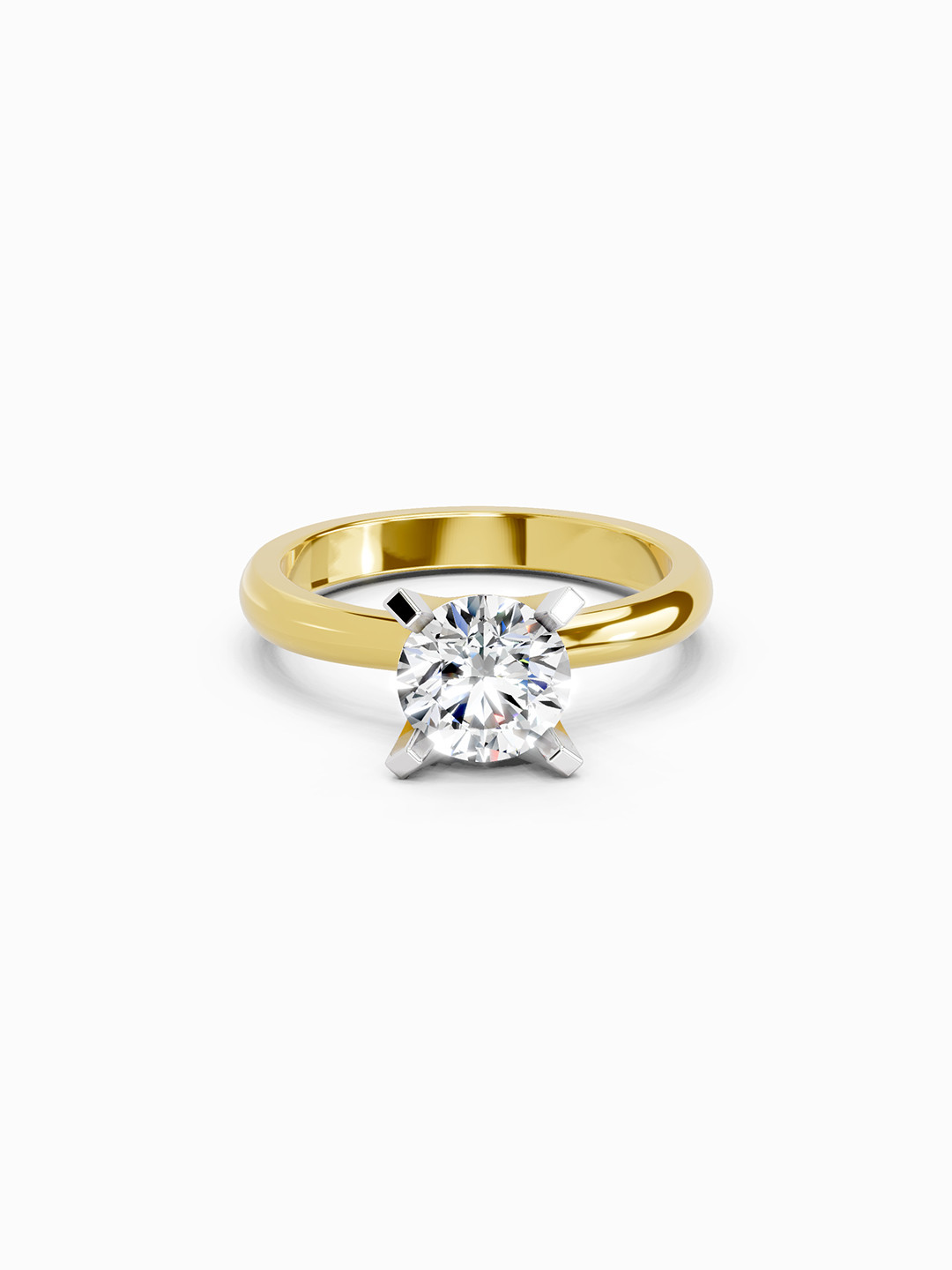 Sparkles 14 Kt Yellow Gold Diamond Studded Ring 2.80 g