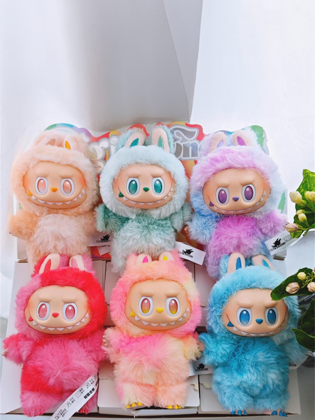 Teddy Daddy Set of 6 Multicolor Labubu Doll