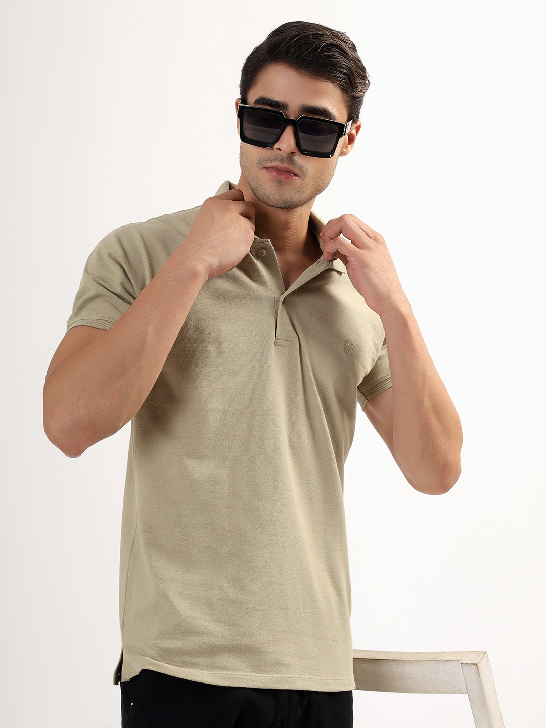 ALAKH HUB Polo Collar Muscle Fit T-shirt