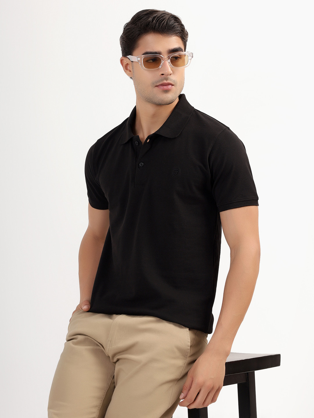 ALAKH HUB Polo Collar Muscle Fit T-shirt