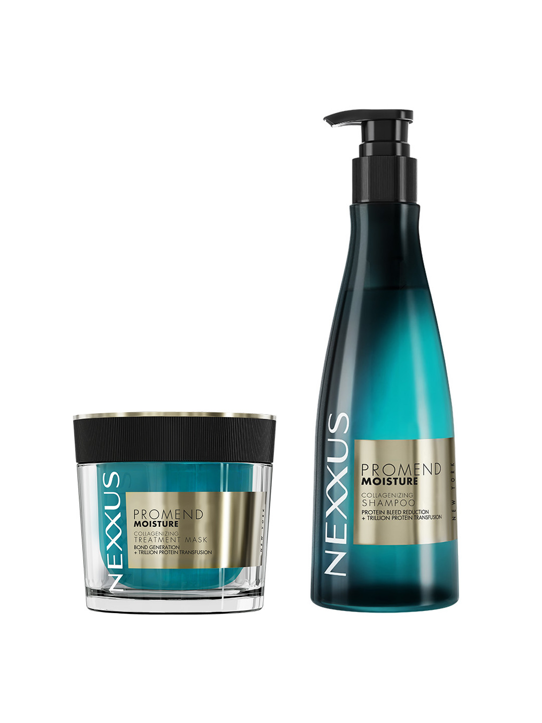 Nexxus Promend Moisture Collagenizing Hair Care Combo - Shampoo 250ml + Mask 200ml