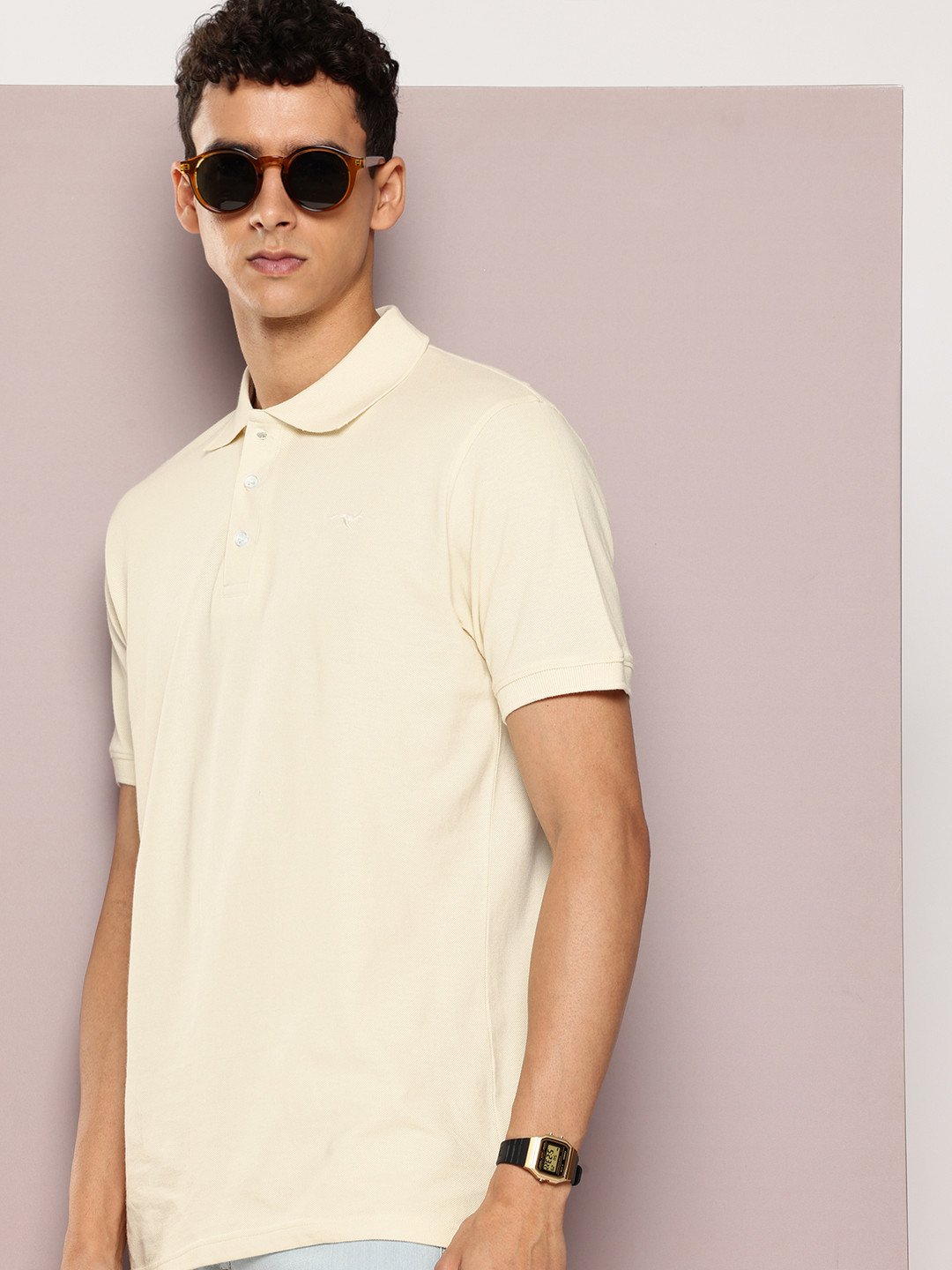 FROSEN FOX Brand Logo Polo Collar T-shirt