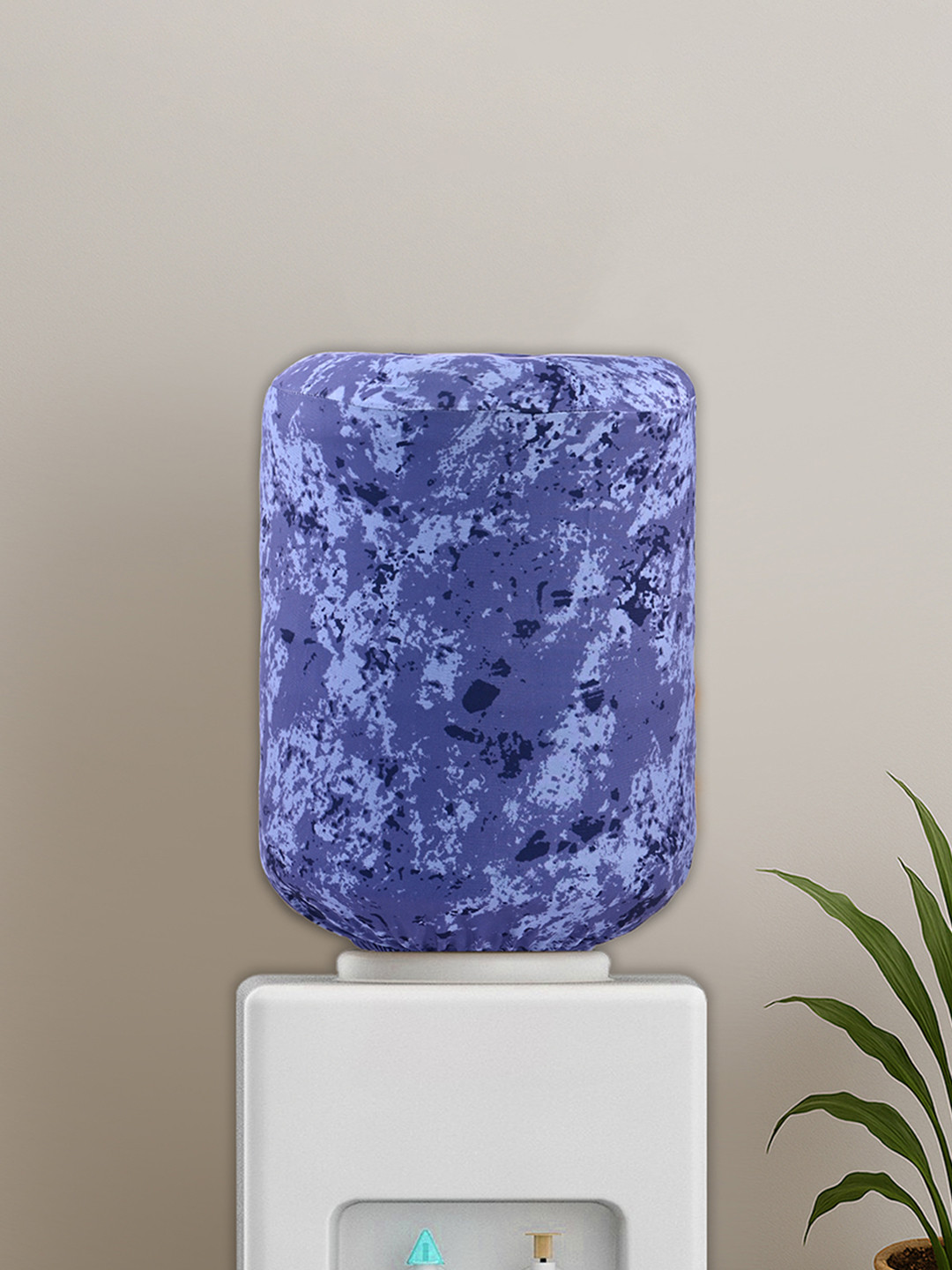 Kuber Industries Blue & Black Camo-Printed Dust-Proof Water Dispenser Bottle Cover