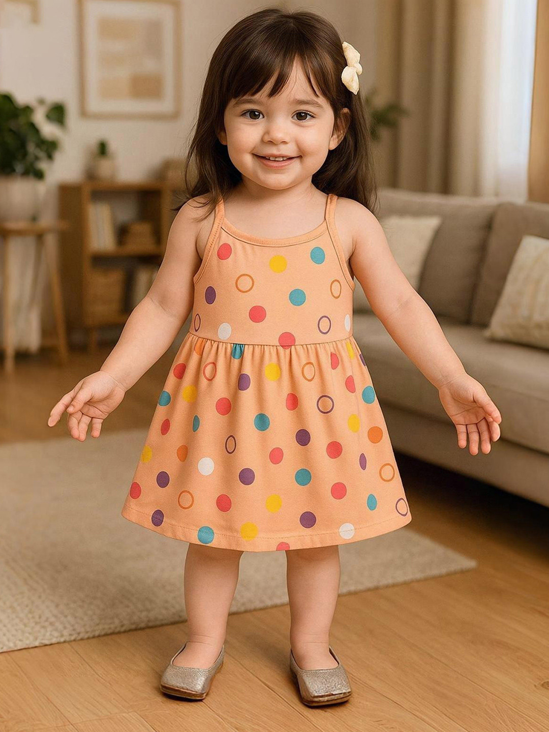 Kidbea Organic Cotton Casual Frock for Girls Dress