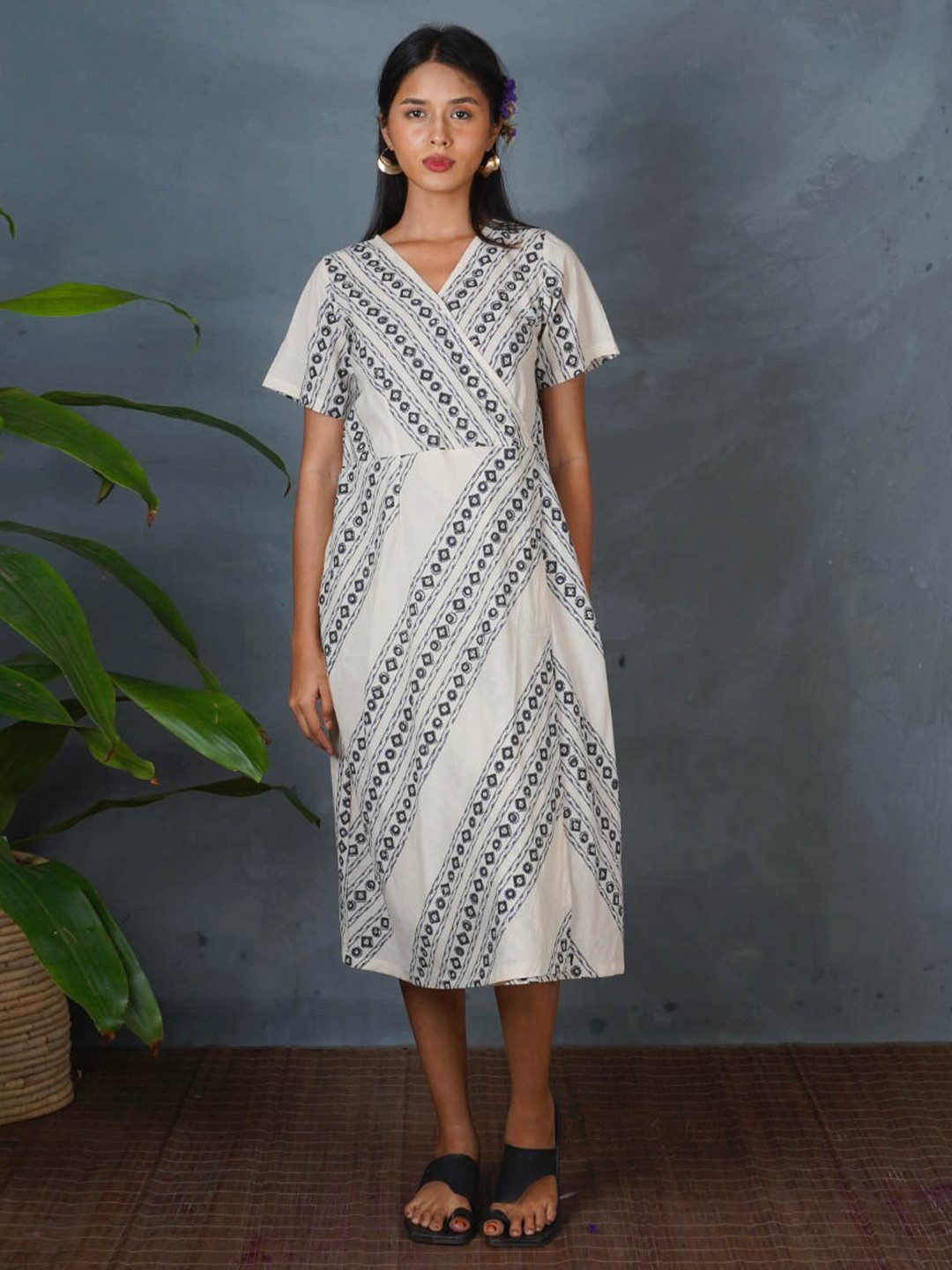 Chidiyaa Rain Hush Women Block Printed Dress