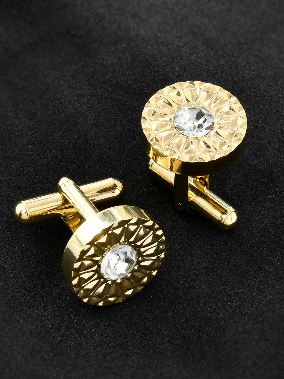 Voylla Royal Gleam Gold Men's Cufflinks