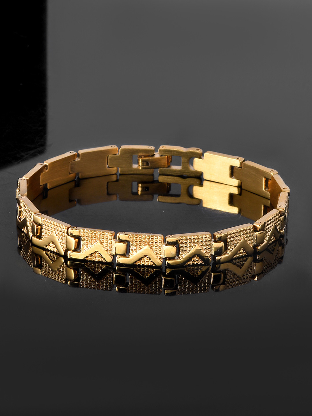 Voylla Signature Gold Rush Mens Bracelet