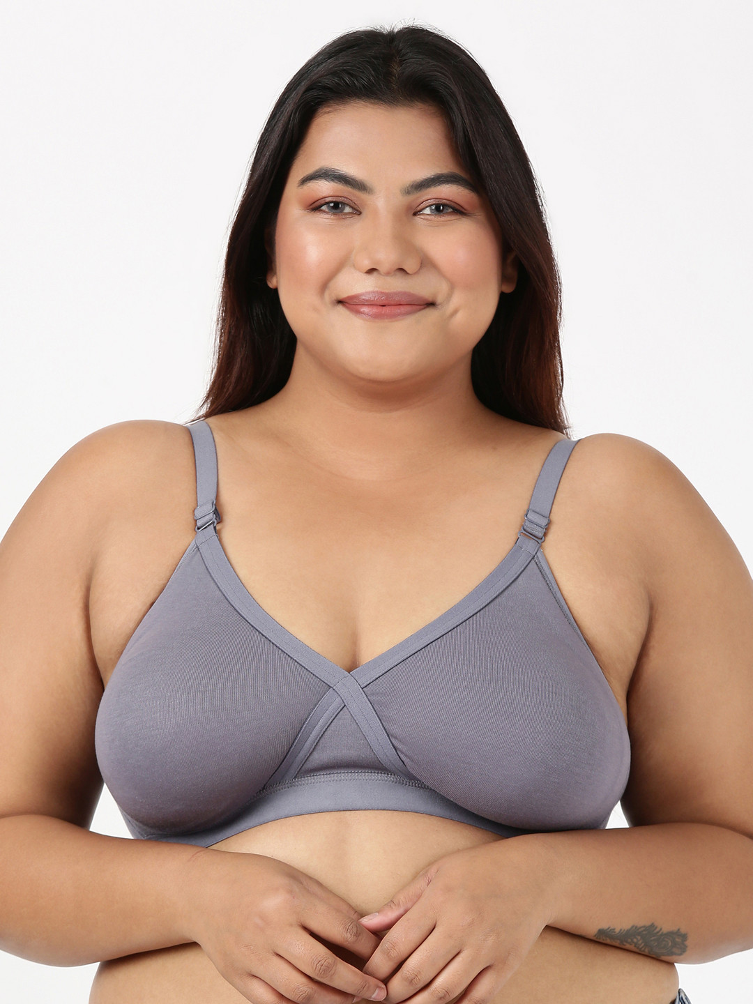BLOSSOM Plus Size Double Layered Full Coverage Non Padded Everyday Bra