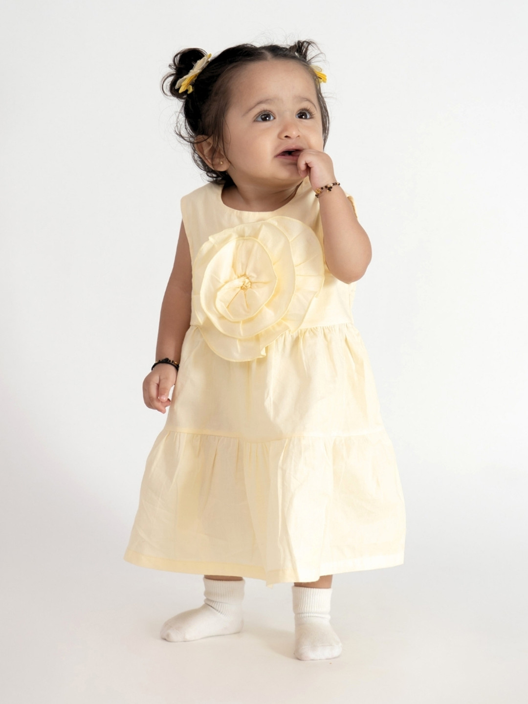 haus & kinder Girls Round Neck Cotton A-Line Dress