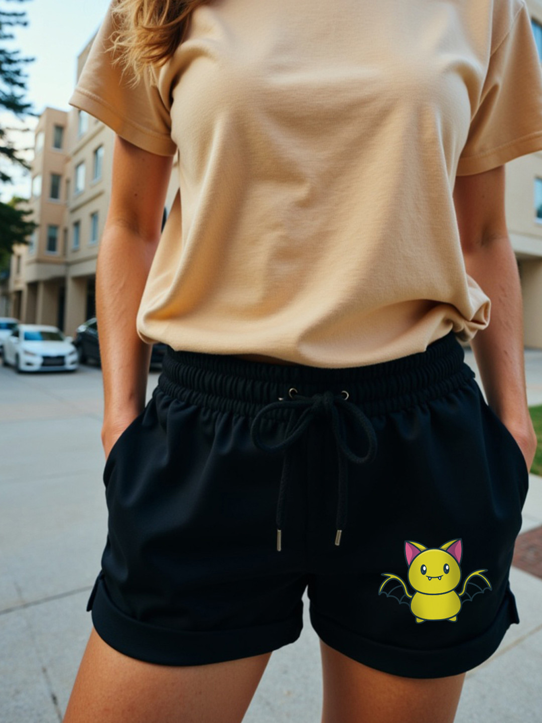 Mad Over Print Dazzing Women Printed Slim Fit Cotton Shorts