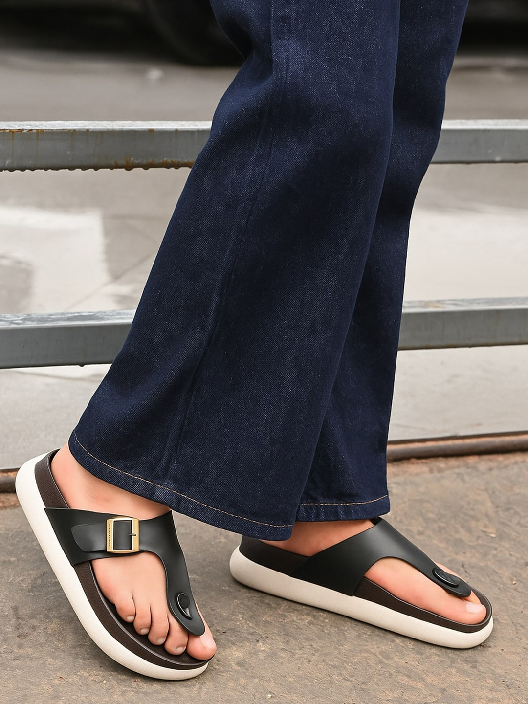 ASTEROID Men Flatforms with Buckles