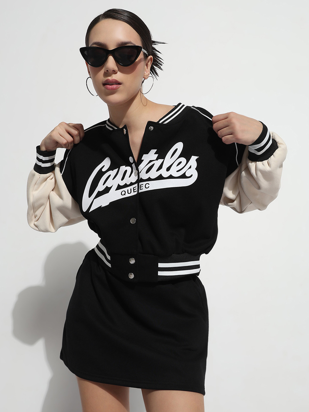 SHOWOFF Printed Jacket With Skirt Co-Ords