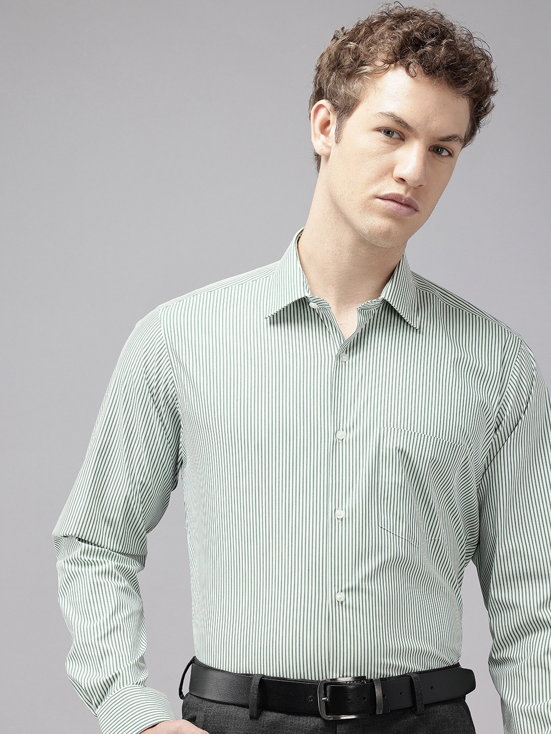 Van Heusen Striped Custom Fit Formal Shirt
