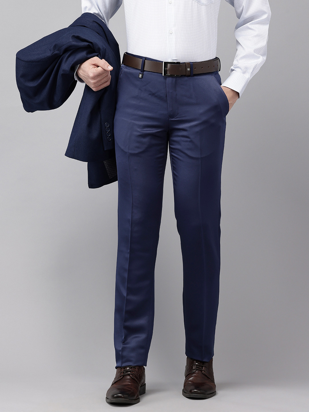 Van Heusen Men Skinny Fit Formal Trousers