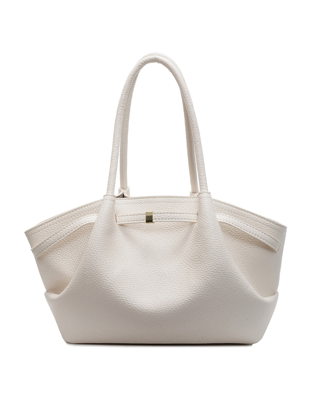 Outzidr Women Textured Structured Curveline Shoulder Bag