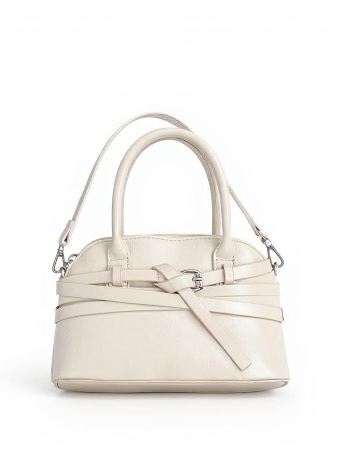 Outzidr Women Bucket Handheld Bag with Cut Work