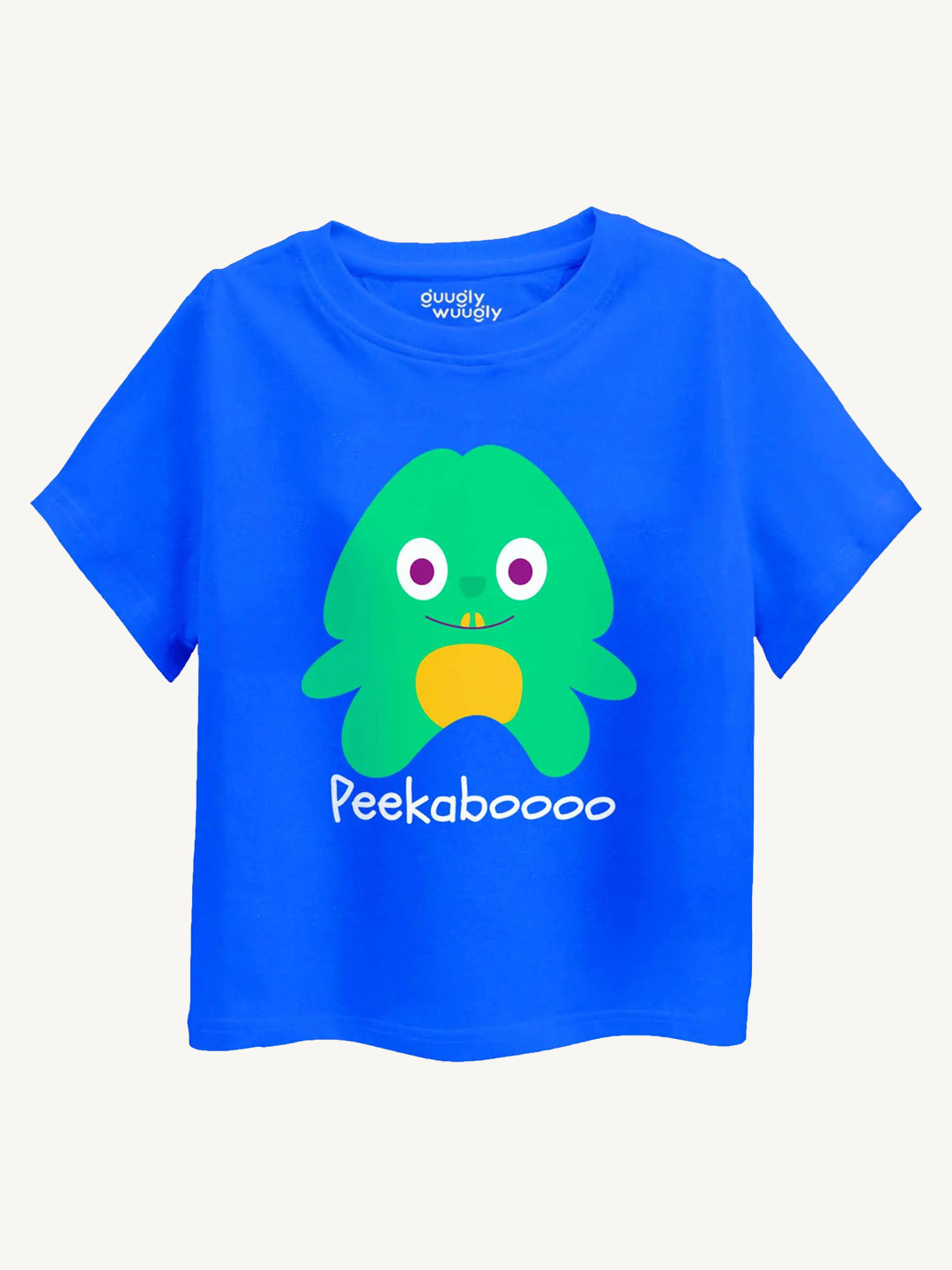 Guugly Wuugly Boys Peekaboo Super Soft Combed Compact Cotton T-shirt
