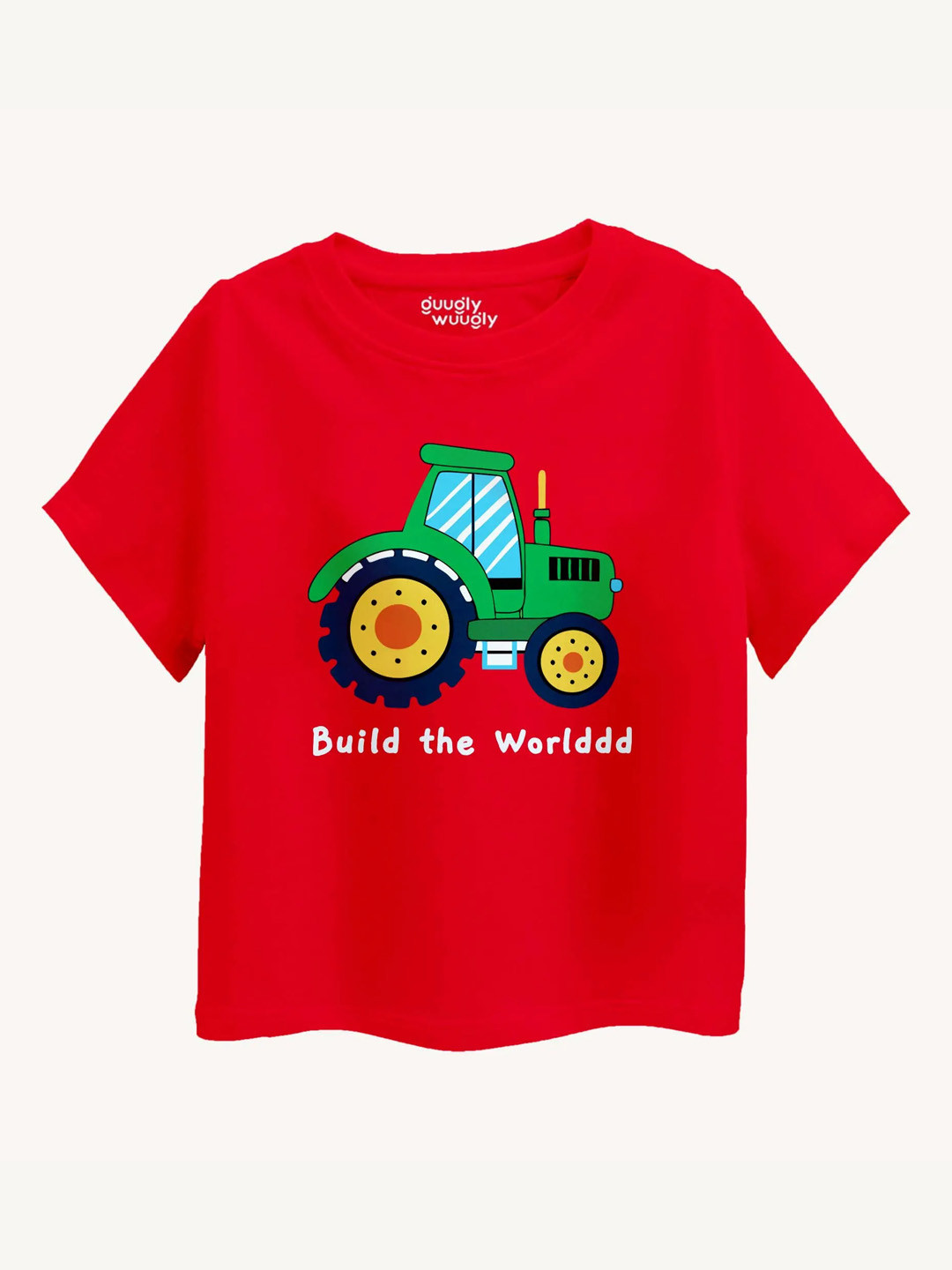 Guugly Wuugly Girls Build The World Super Soft Combed Compact Cotton T-shirt