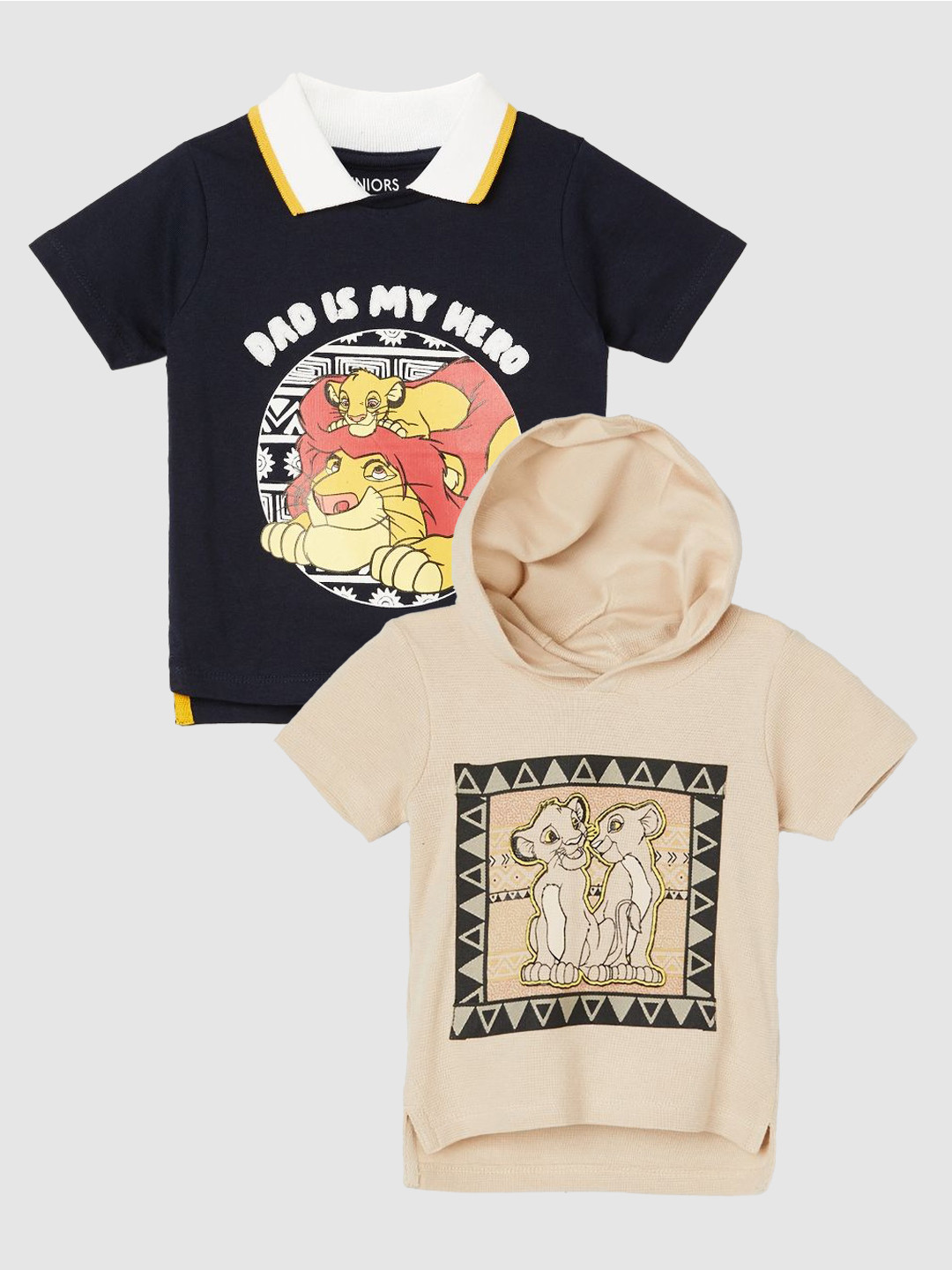 Juniors by Lifestyle Boys Pack of 2 Disney Printed T-shirts