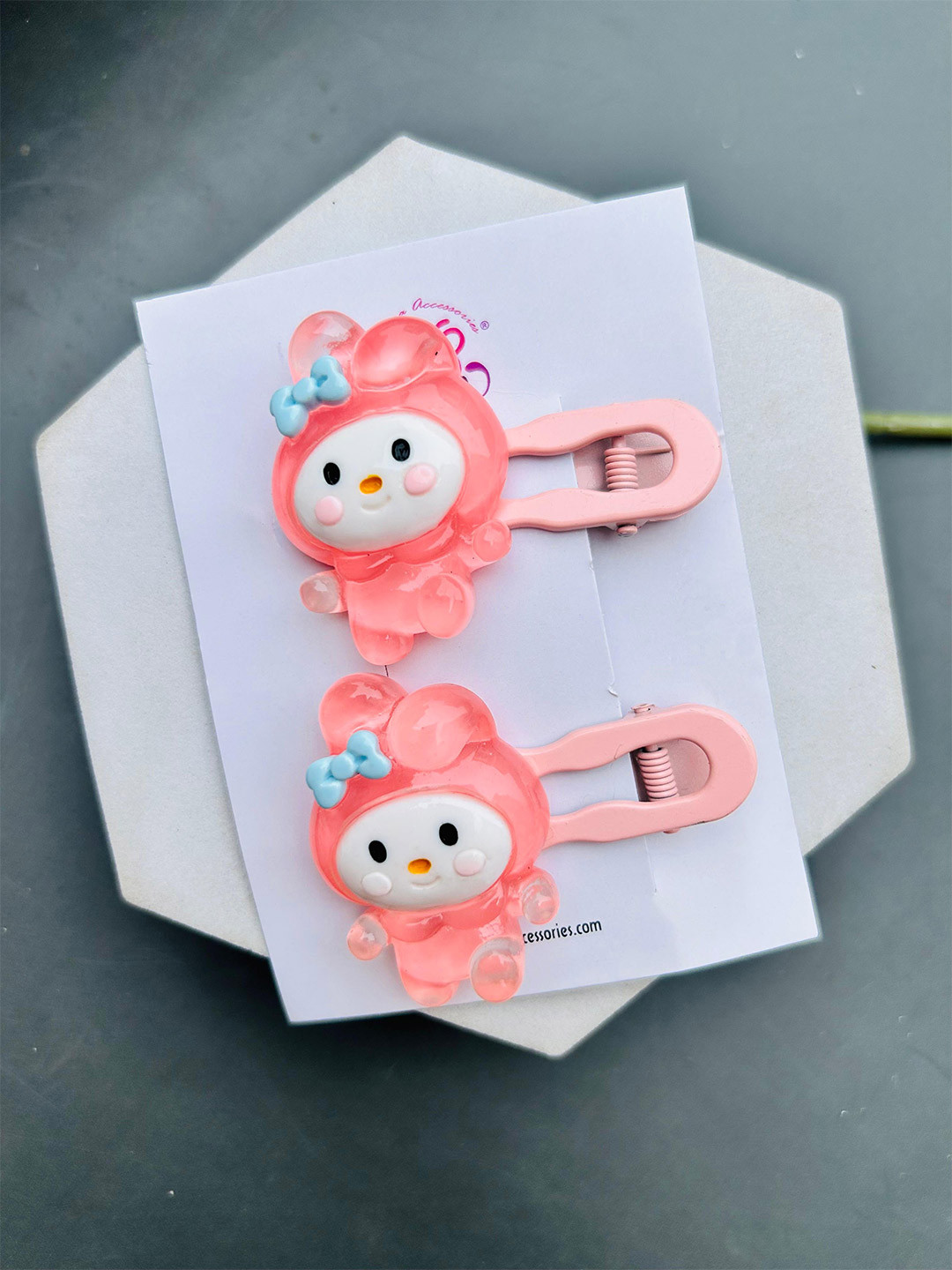 Radhya Accessories Women Set of 2 Kuromi Melody Metal Alligator Hair clips