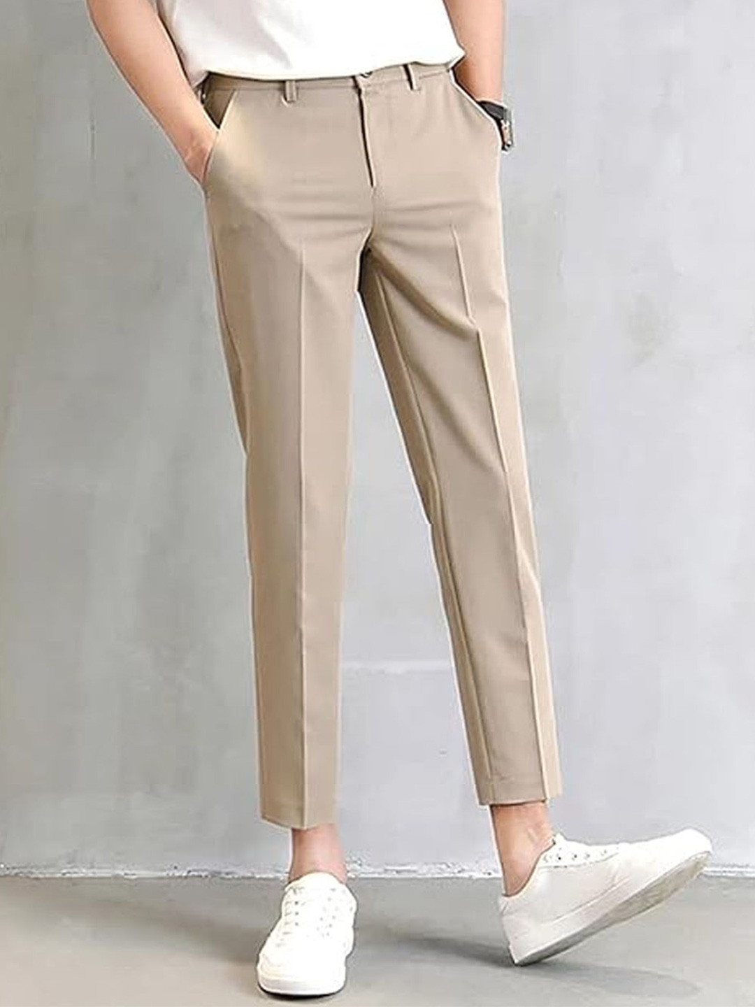 StyleCast Men Slim Fit Mid-Rise Easy Wash Korean Pants Trousers