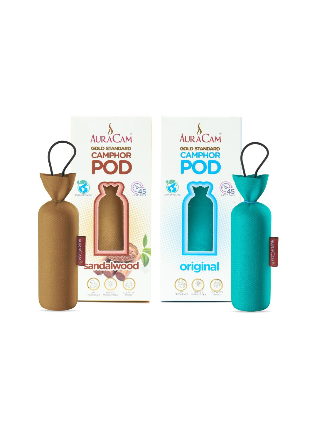 AuraCam Pack of 2 Camphor Pods Organic Camphor Cone Air freshener