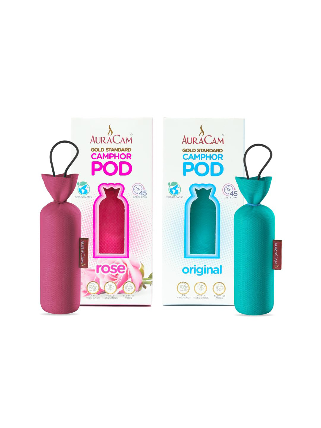 AuraCam Gold Standard Camphor Pods- Organic Camphor Cone Air freshener
