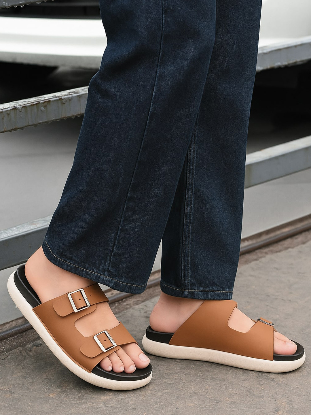 ASTEROID BRSTCK Men Slip On Comfort Sandals