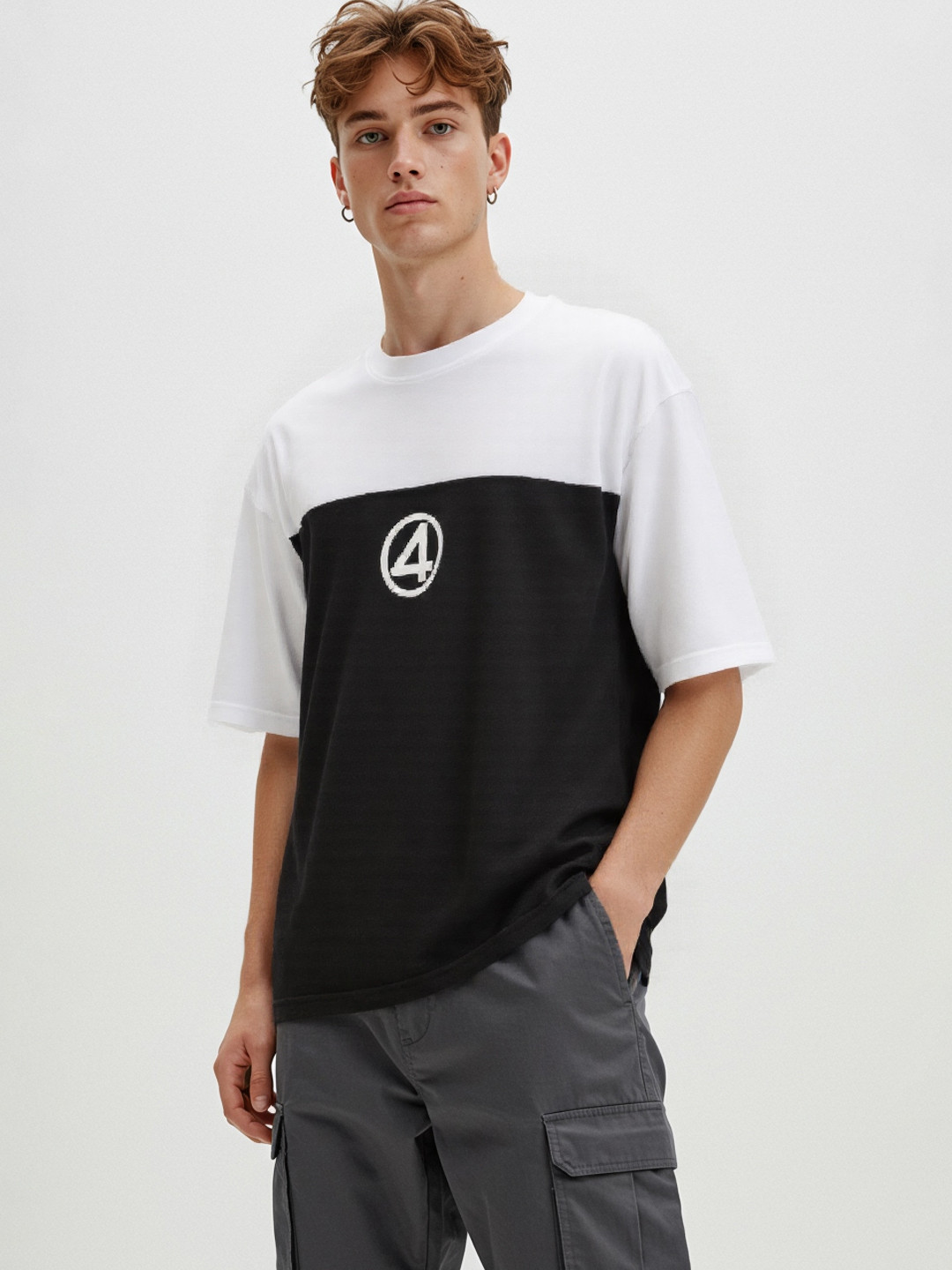 glitchez Oversized Fit The Fantastic Four Printed T-shirt