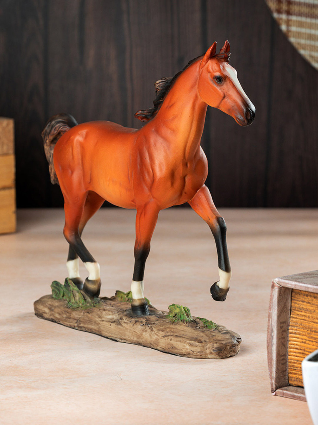 eazy wagon Brown Horse Showpiece