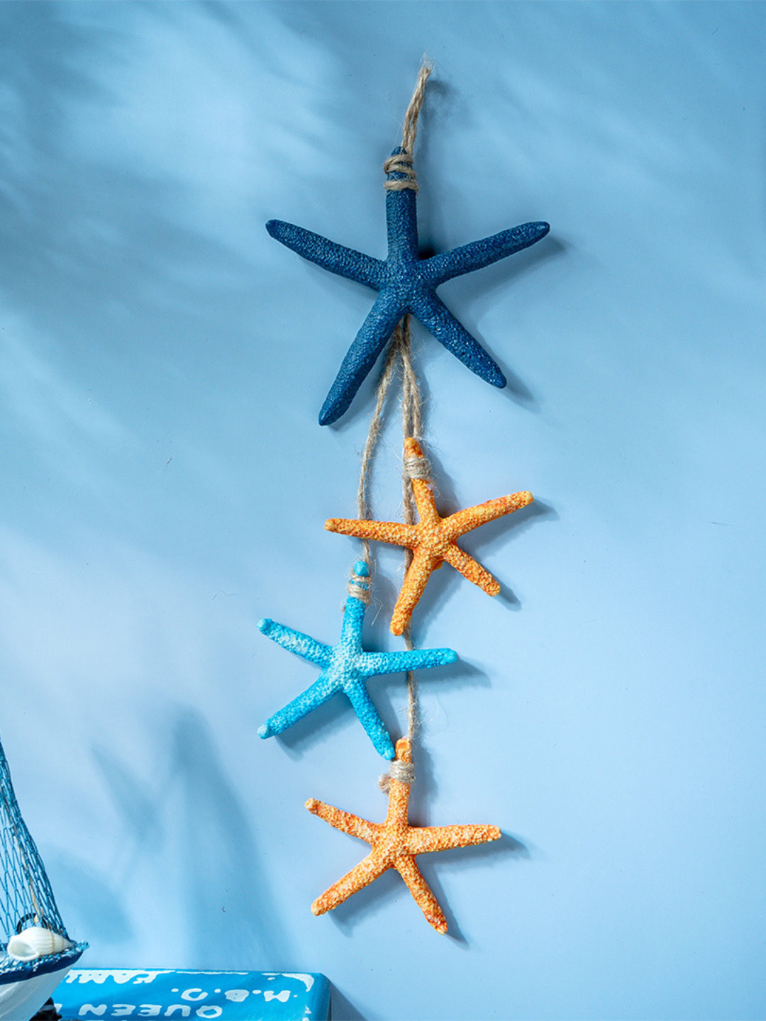 eazy wagon Star fish Wood Matte Hanging Hall Wall Hangings-9.4In