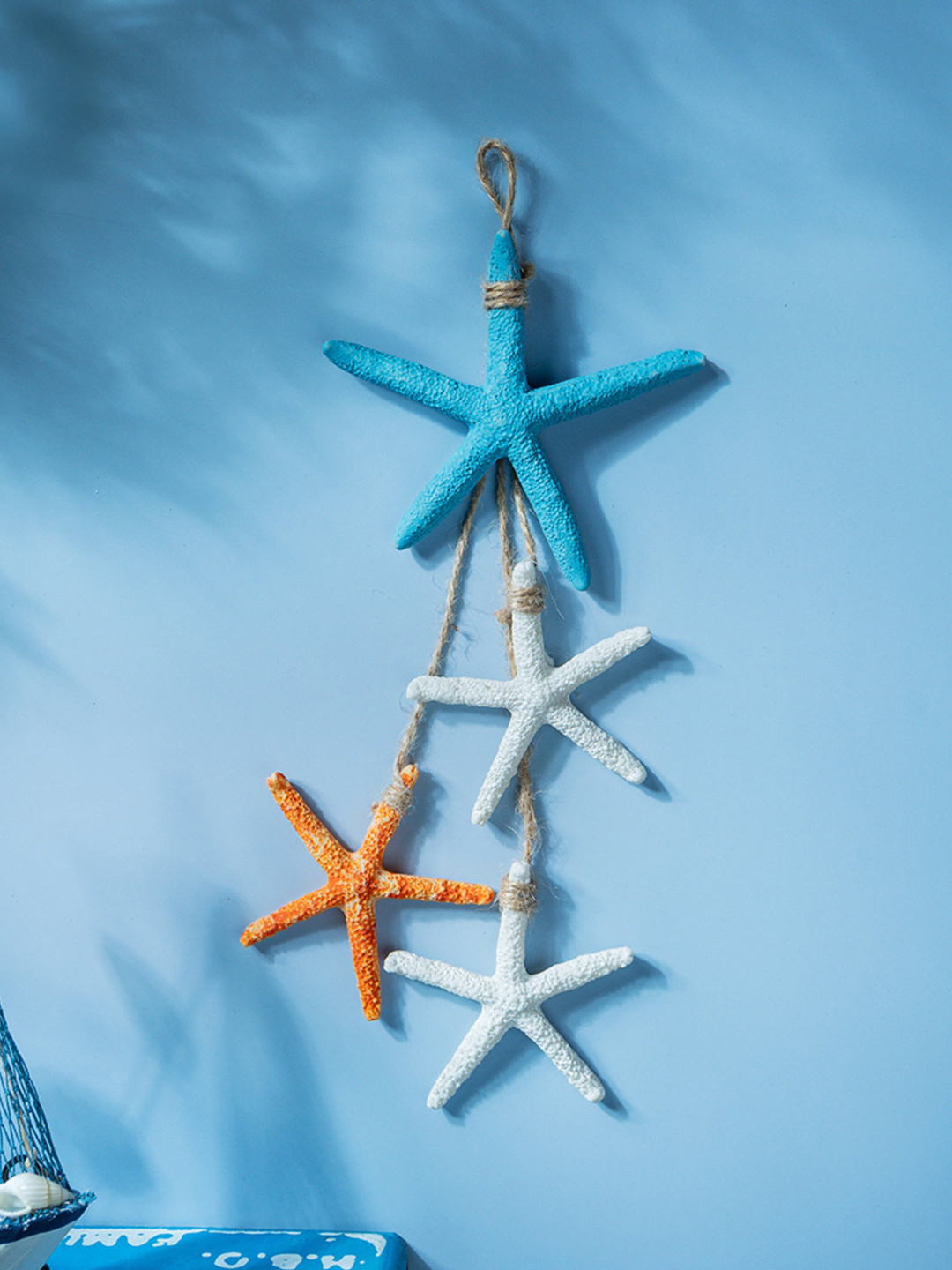 eazy wagon Star fish Wood Matte Hanging Hall Wall Hangings-9.4In