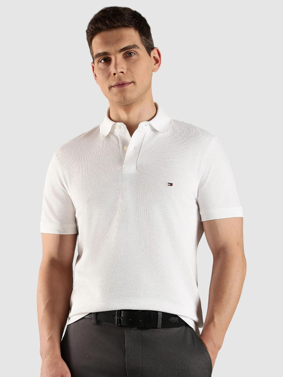 Tommy Hilfiger Men Solid Polo Collar T-shirt