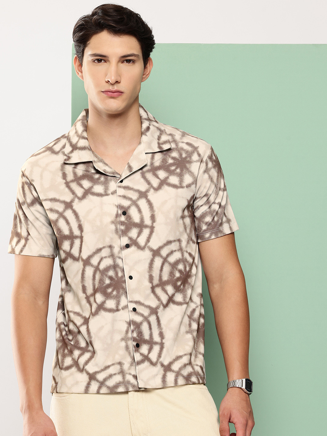 FEVER HUNT Geometric Printed Casual Shirt