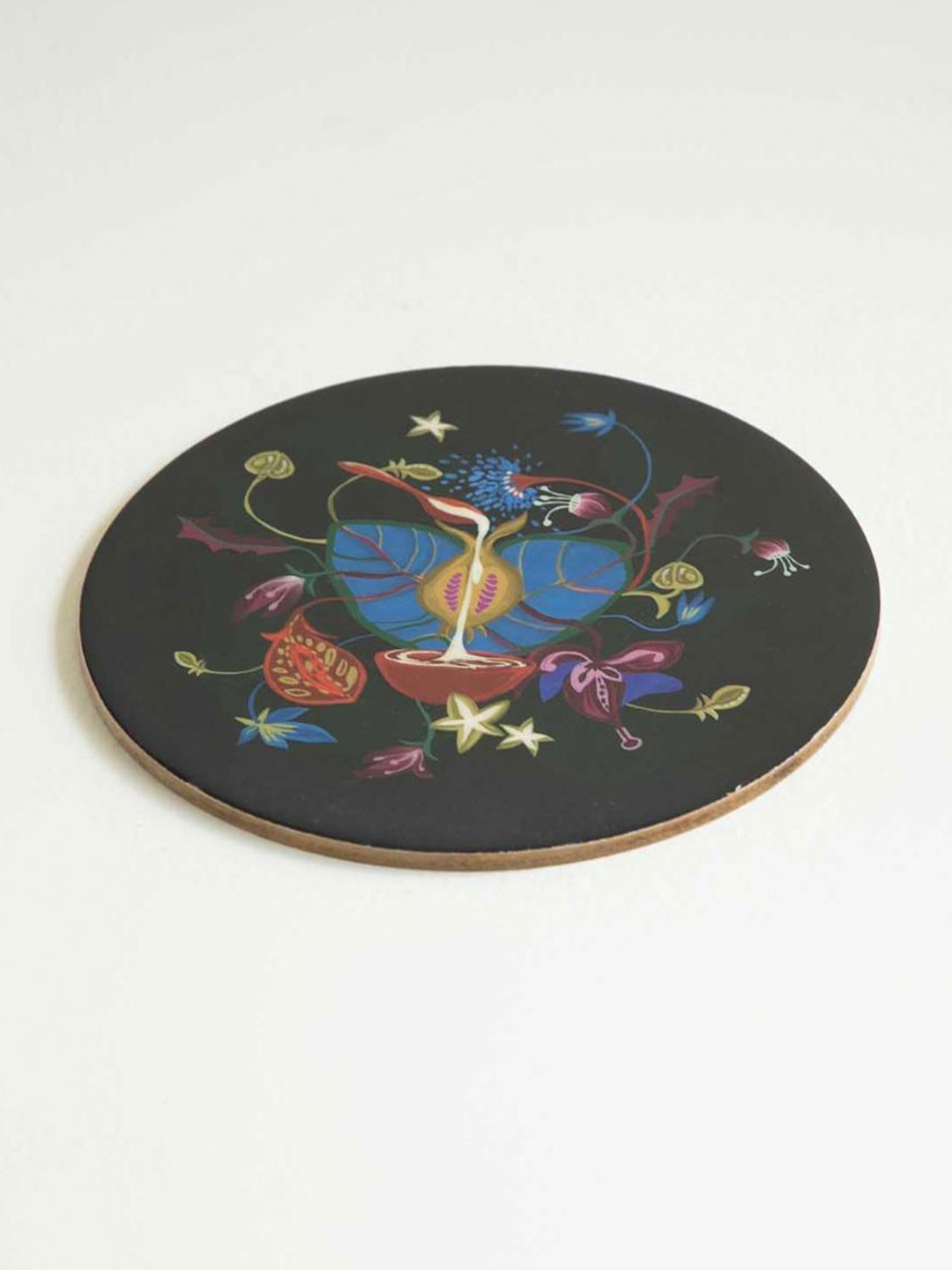 FREEDOM TREE Healing Heart Black & Brown Printed Wooden Trivet