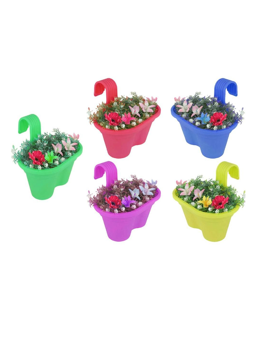 Go Hooked Pack of 5 Double Hook Railing Planter