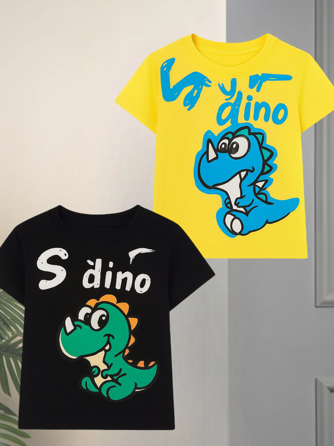 Googo Gaaga Boys Pack Of 2 Printed Pure Cotton T-shirts
