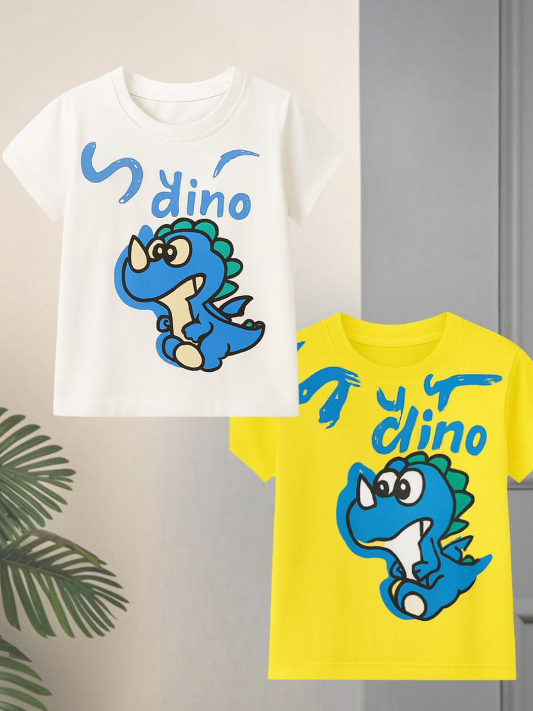 Googo Gaaga Boys Pack Of 2 Printed Pure Cotton T-shirts
