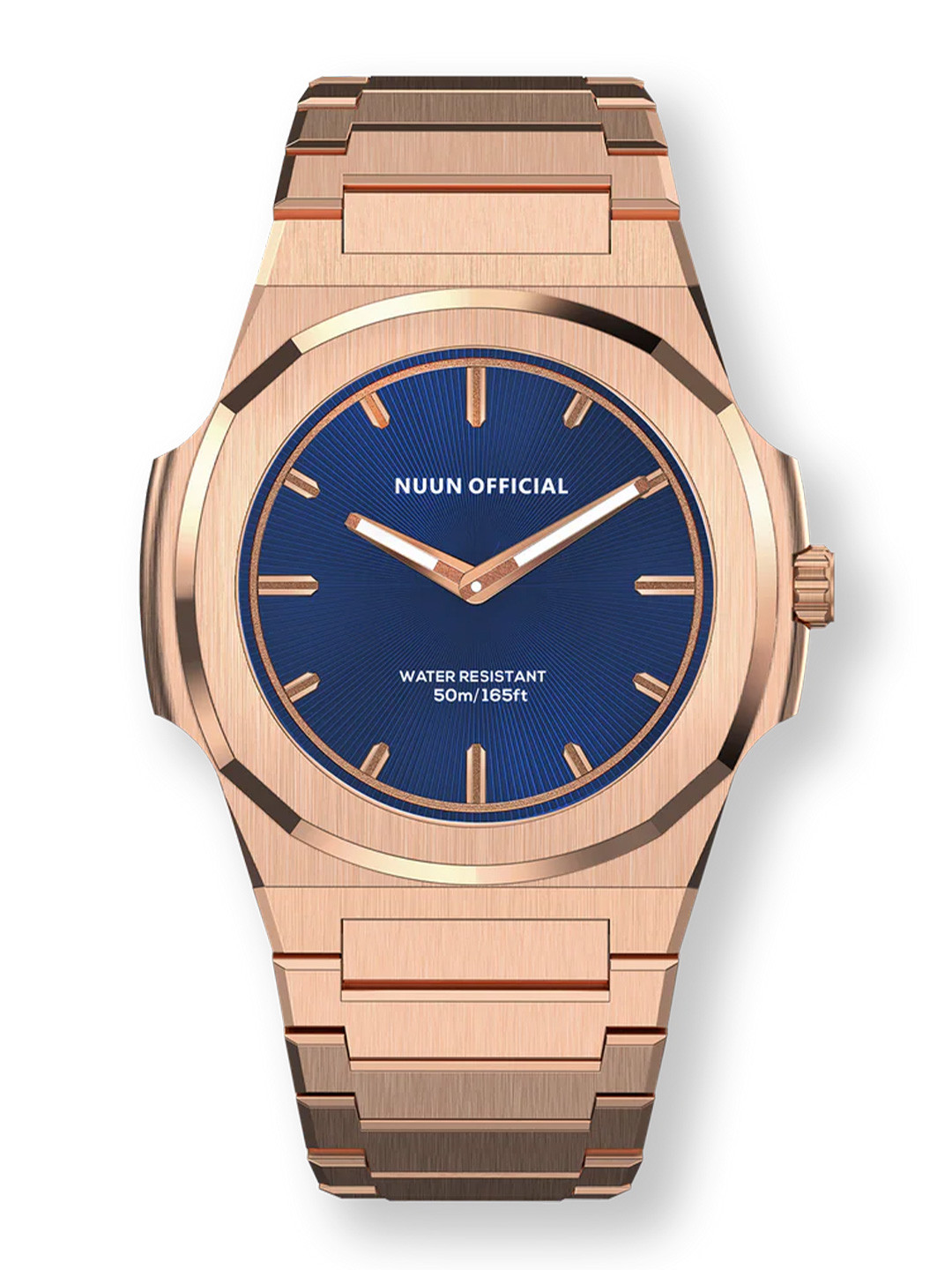 NUUN OFFICIAL Dial & Stainless Steel Bracelet Style Straps Analogue Watch MS Rosegold