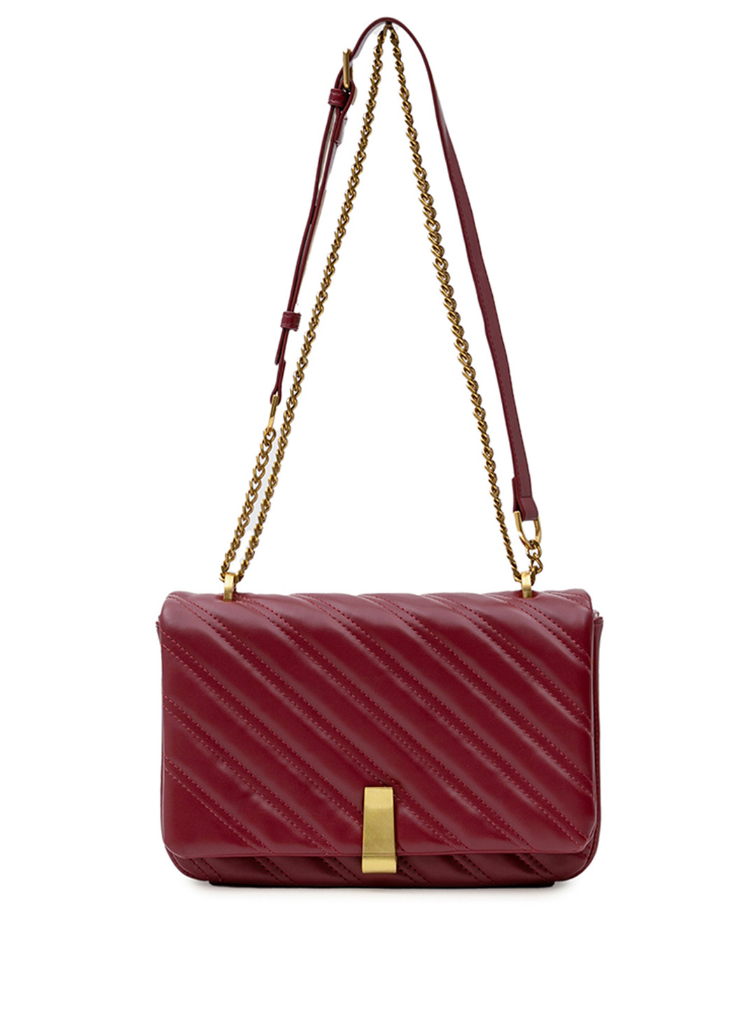 MIRAGGIO Inez Solid Sling Bag With Adjustable Crossbody Strap