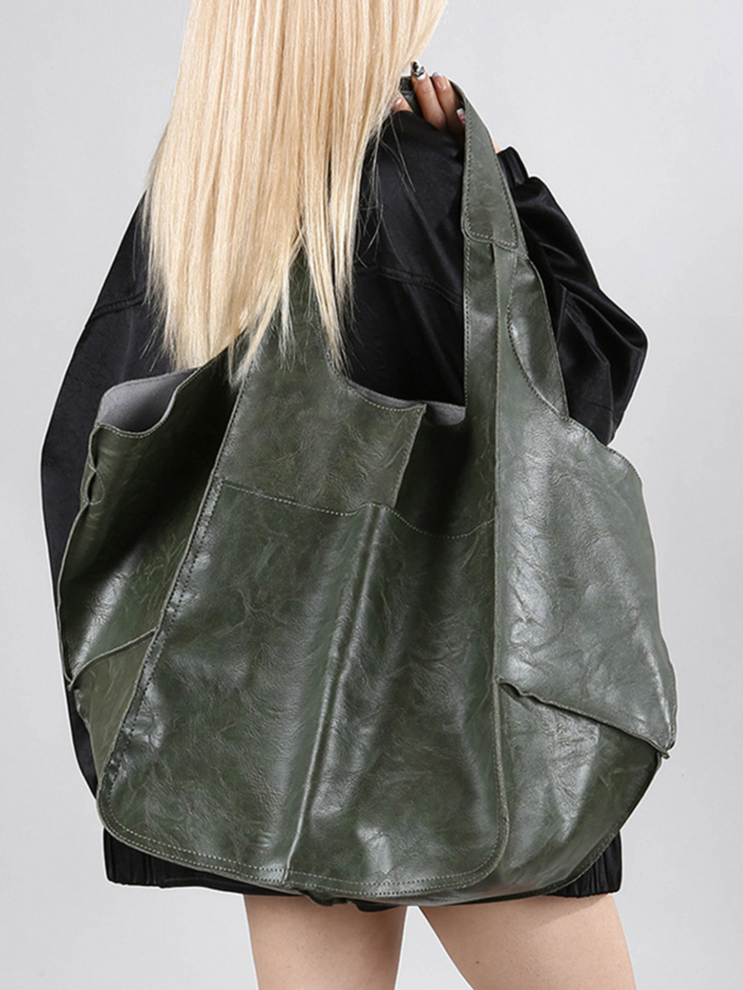CORSICA Abstract Textured Oversized Structured Hobo Bag