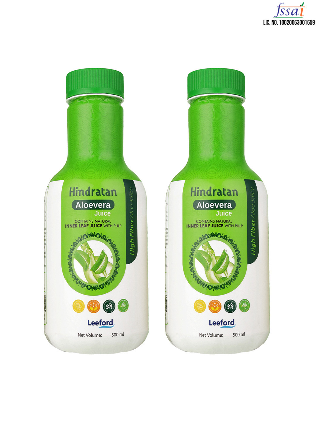 Hindratan Set Of 2 Aloe Vera Juice - 500 ml Each