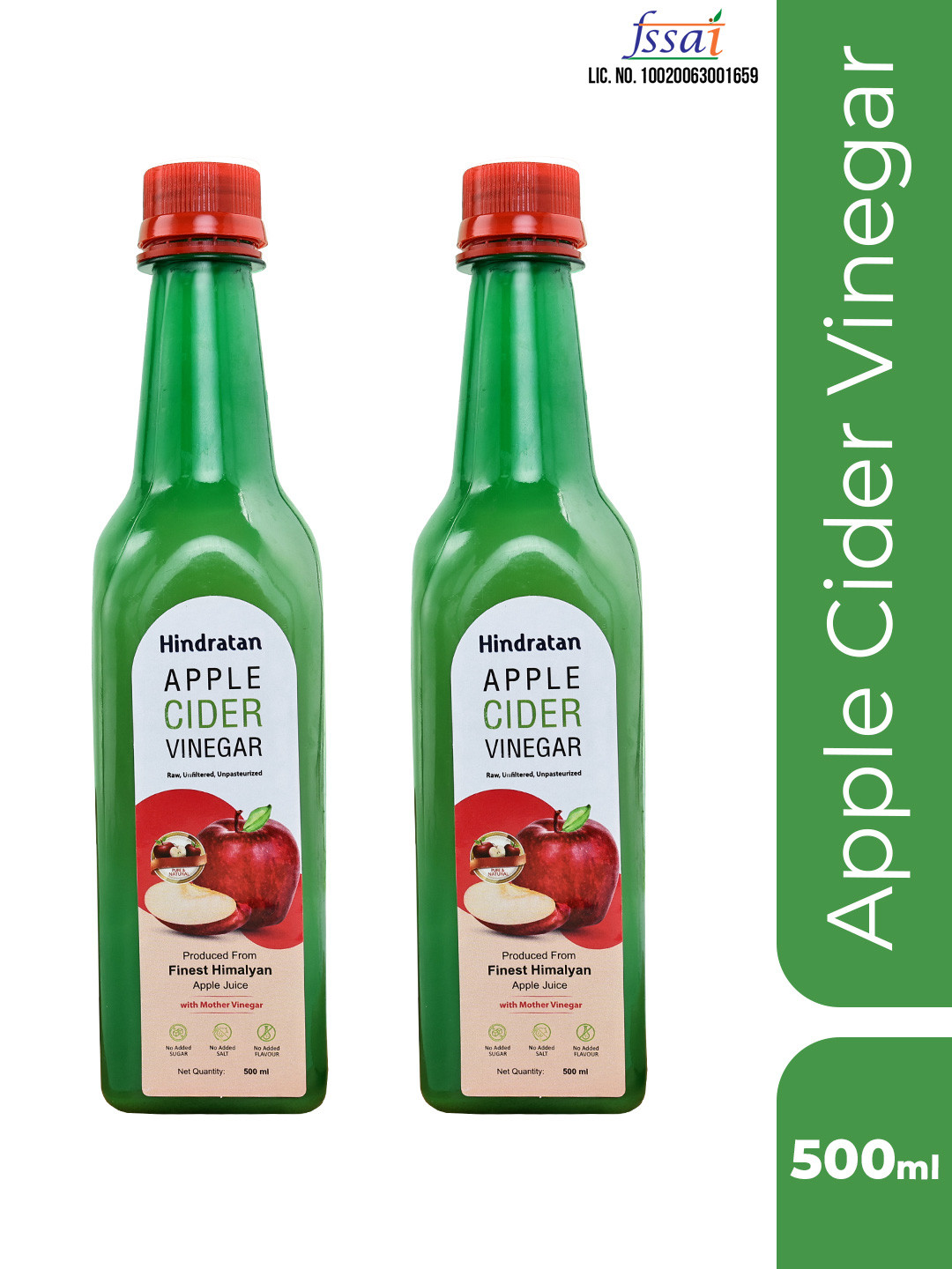 Hindratan Set Of 2 Apple Cider Vinegar Juice - 500 ml Each